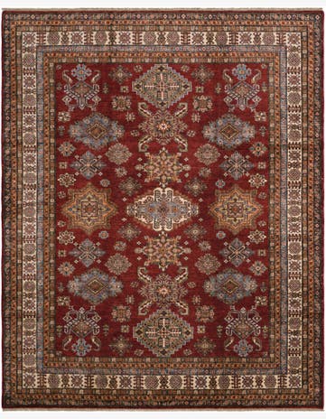 8' 4 x 10' Hand Knotted Kazak Rug