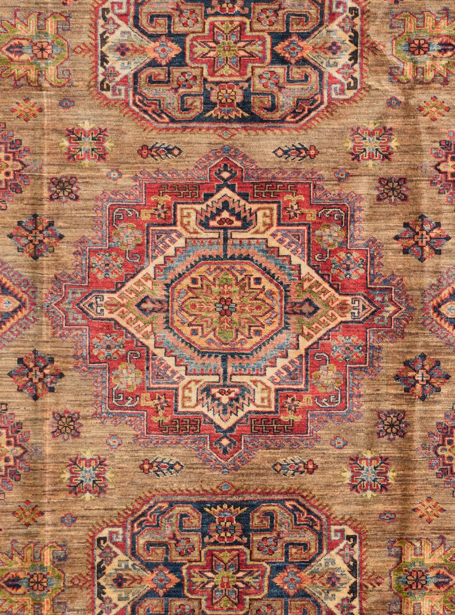 8' x 10' 1 Hand Knotted Kazak Rug