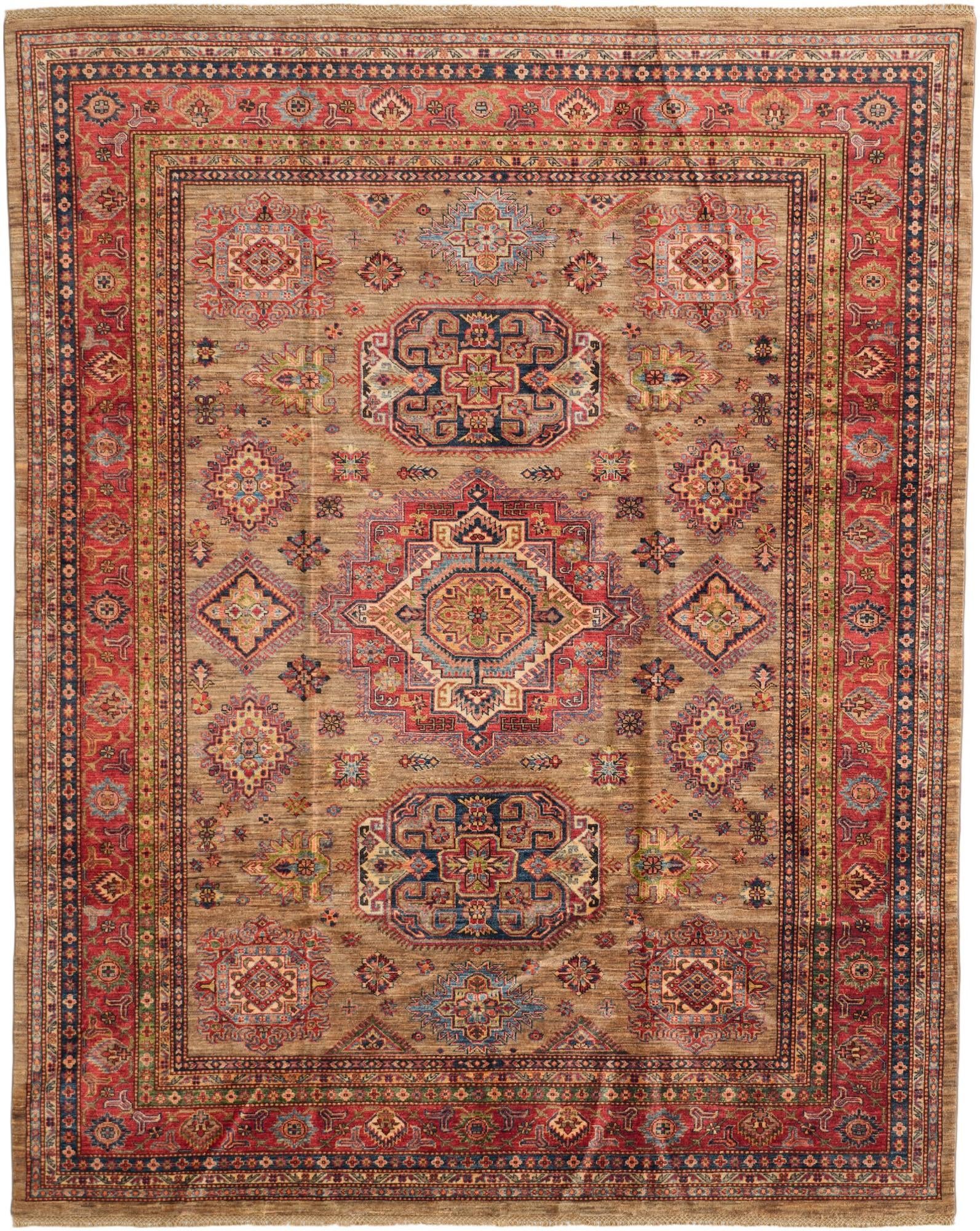 8' x 10' 1 Hand Knotted Kazak Rug