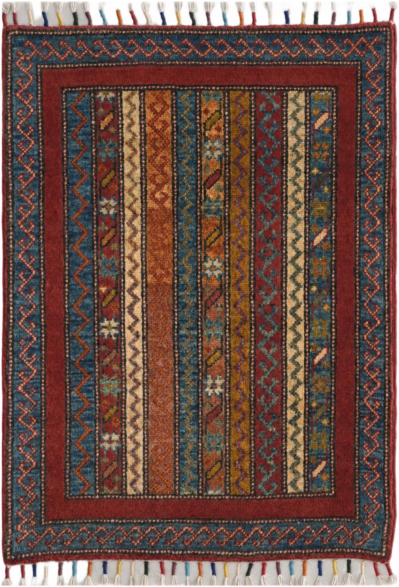 2' x 2' 11 Hand Knotted Kazak Rug