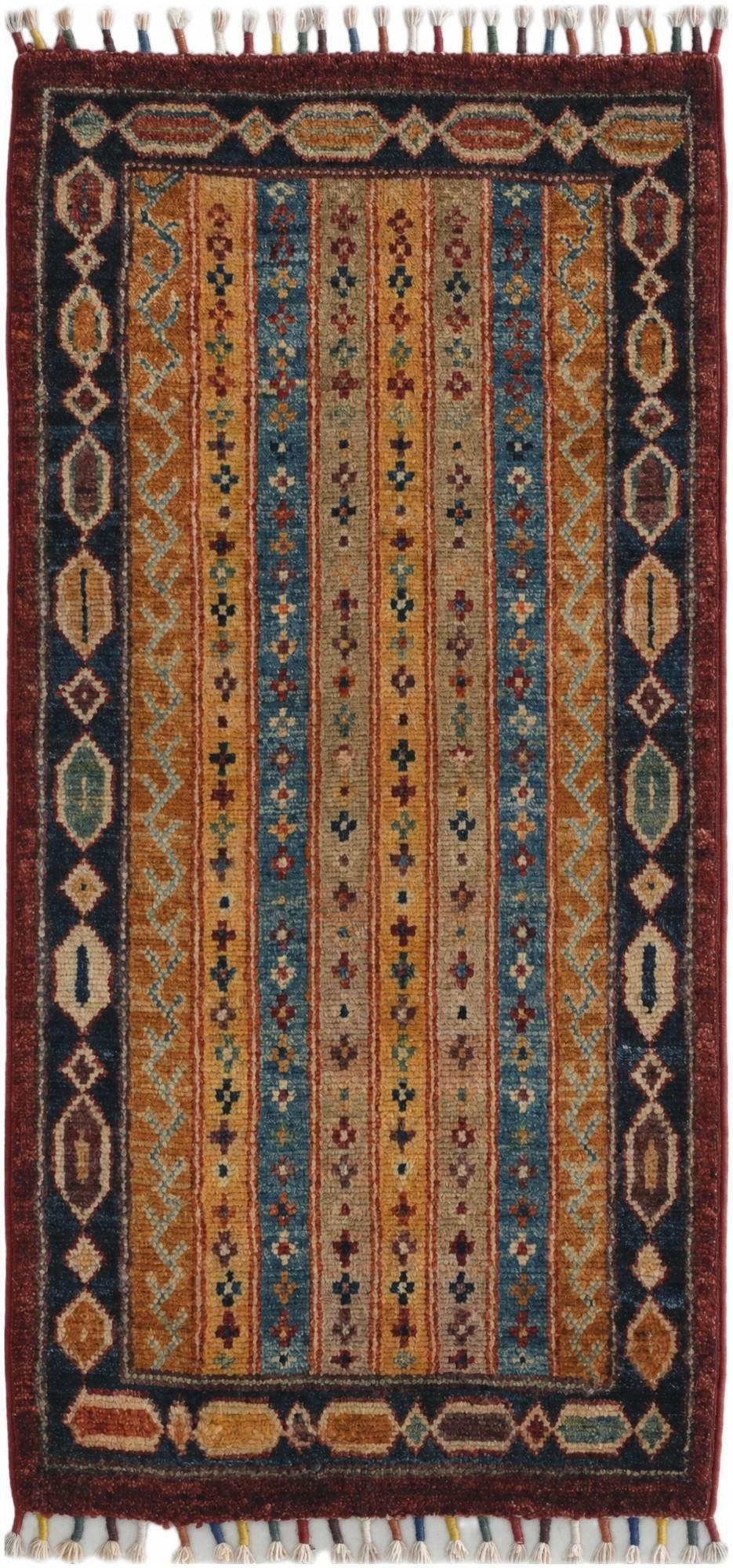 1' 7 x 3' 5 Hand Knotted Kazak Rug
