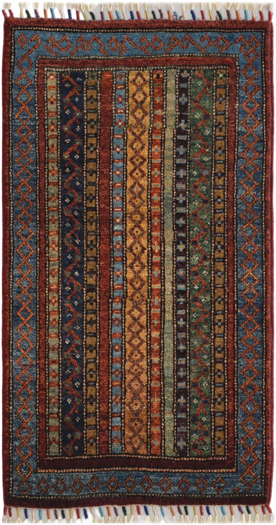 1' 10 x 3' 3 Hand Knotted Kazak Rug