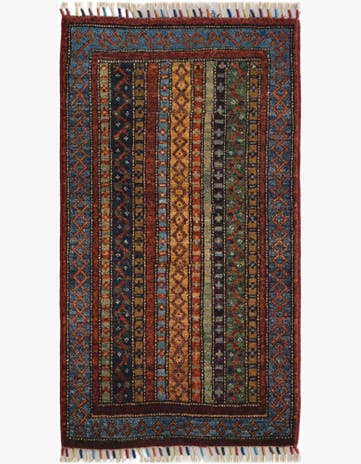 1' 10 x 3' 3 Hand Knotted Kazak Rug