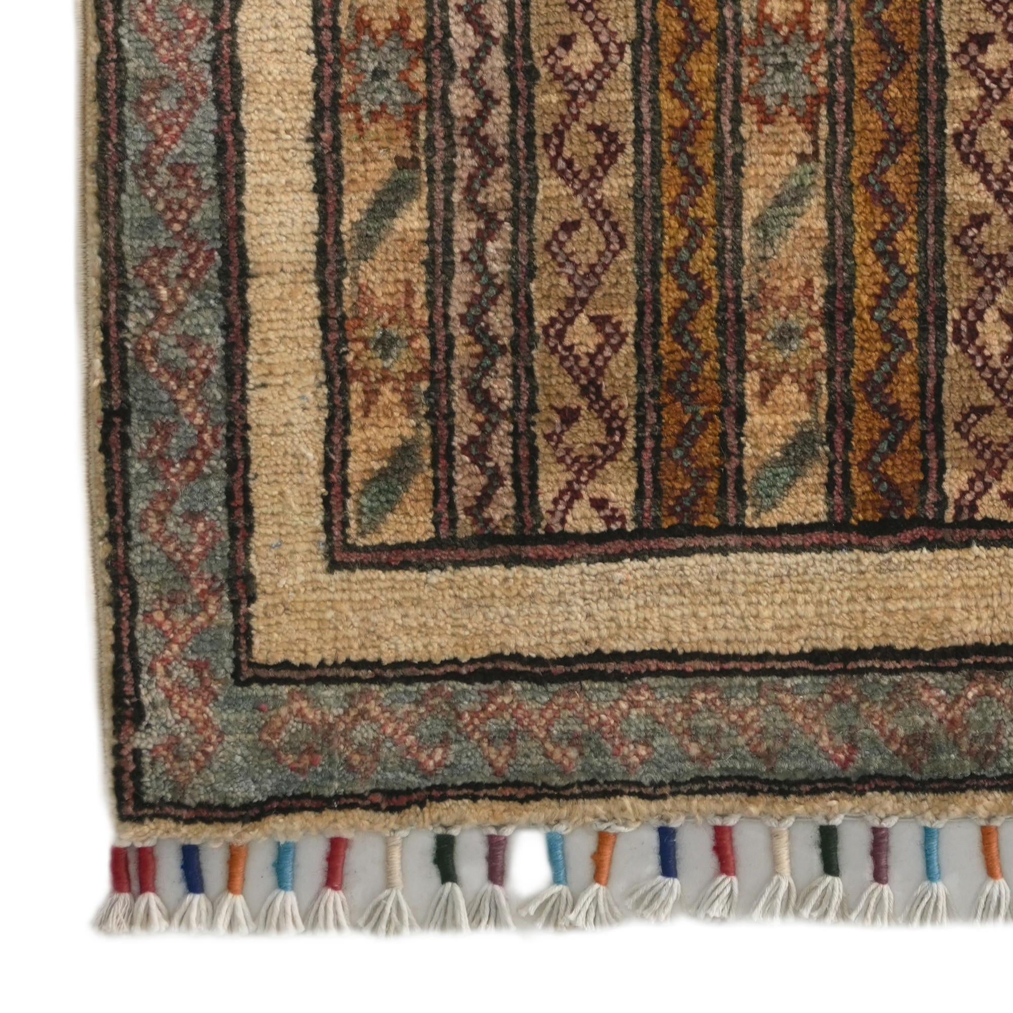 1' 10 x 2' 11 Hand Knotted Kazak Rug