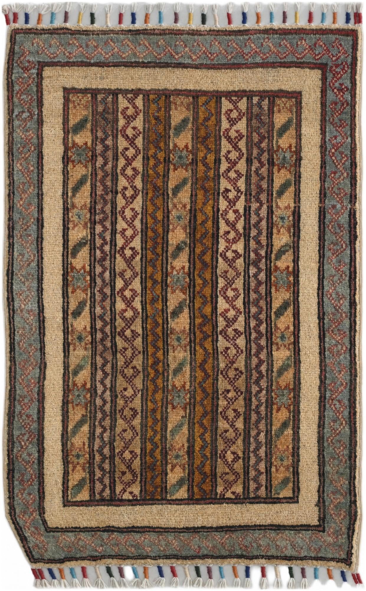 1' 10 x 2' 11 Hand Knotted Kazak Rug