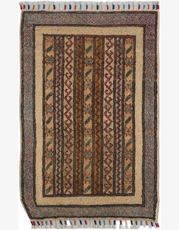 1' 10 x 2' 11 Hand Knotted Kazak Rug