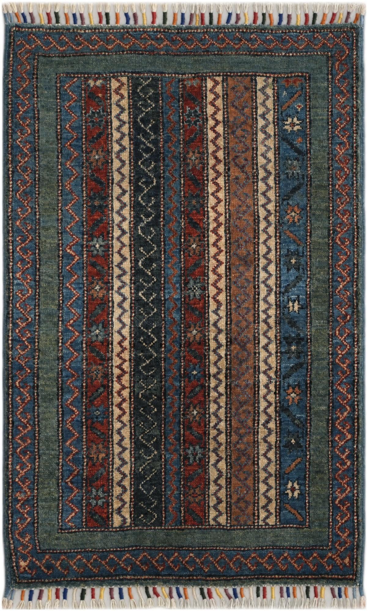 2' x 3' 1 Hand Knotted Kazak Rug
