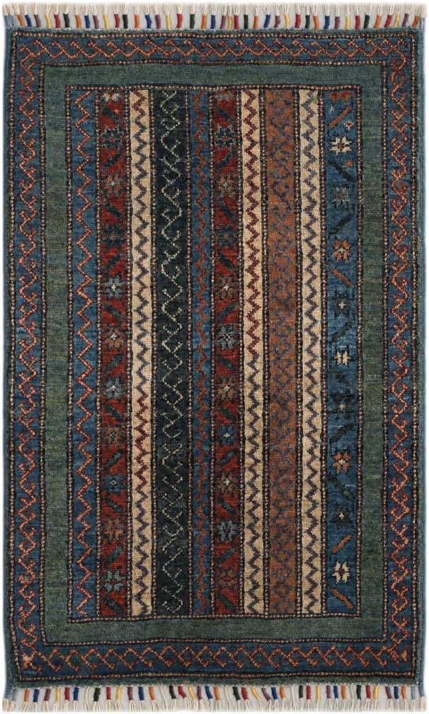 2' x 3' 1 Hand Knotted Kazak Rug