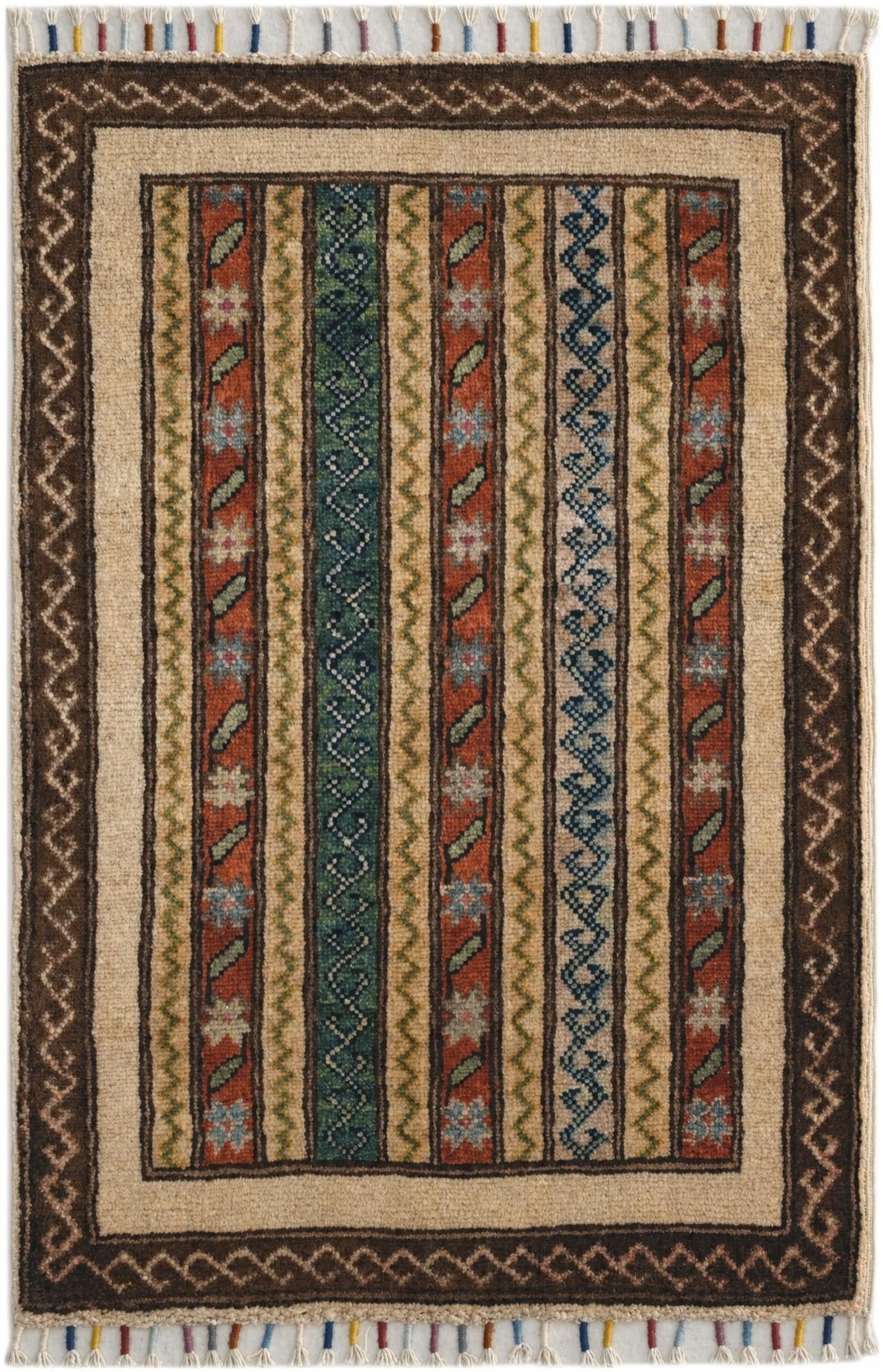 1' 10 x 2' 10 Hand Knotted Kazak Rug