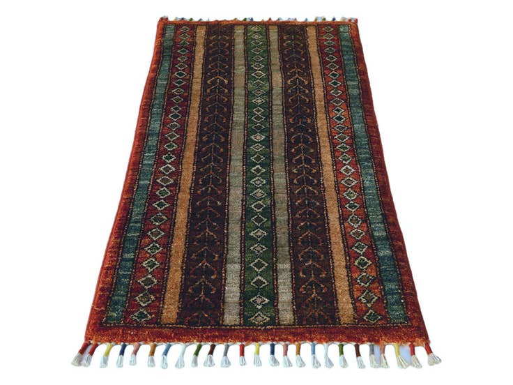 Detail image of 1' 7 x 3' 3 Hand Knotted Kazak Rug