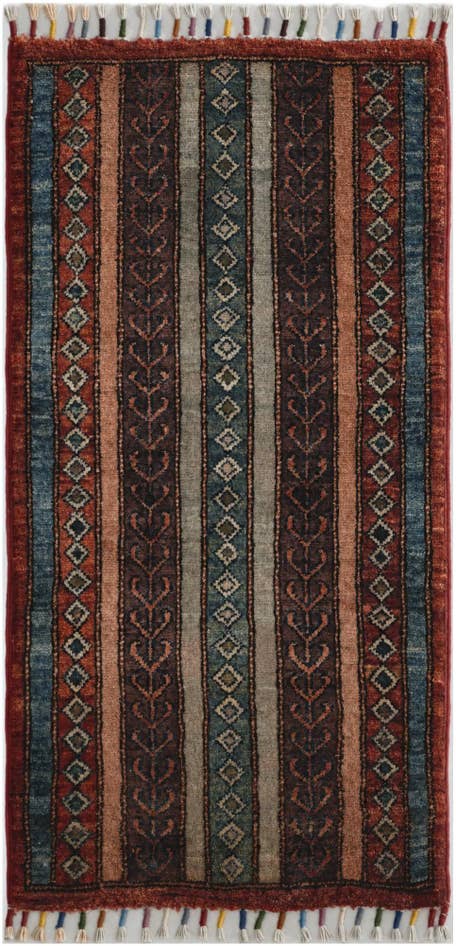 Detailansicht von 50cm x 100cm Handgeknüpft Kazak Teppich