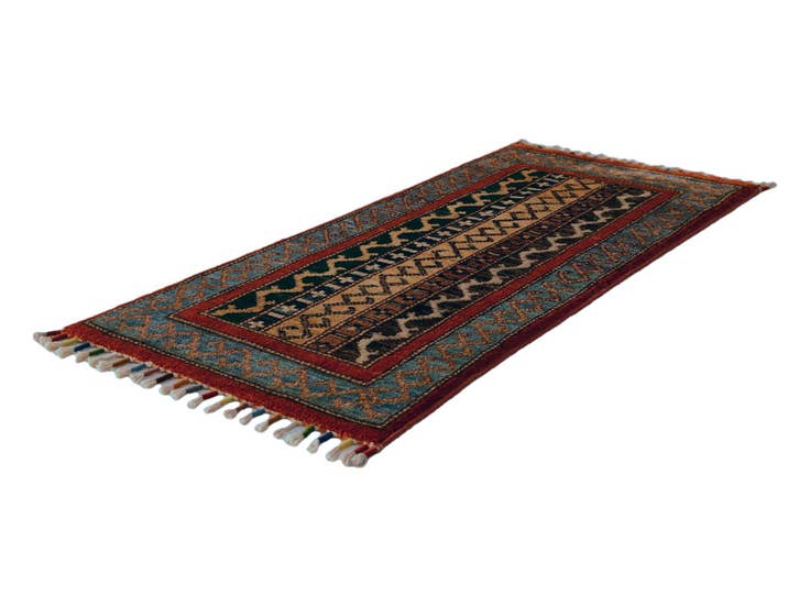 Detail image of 1' 7 x 3' 3 Hand Knotted Kazak Rug