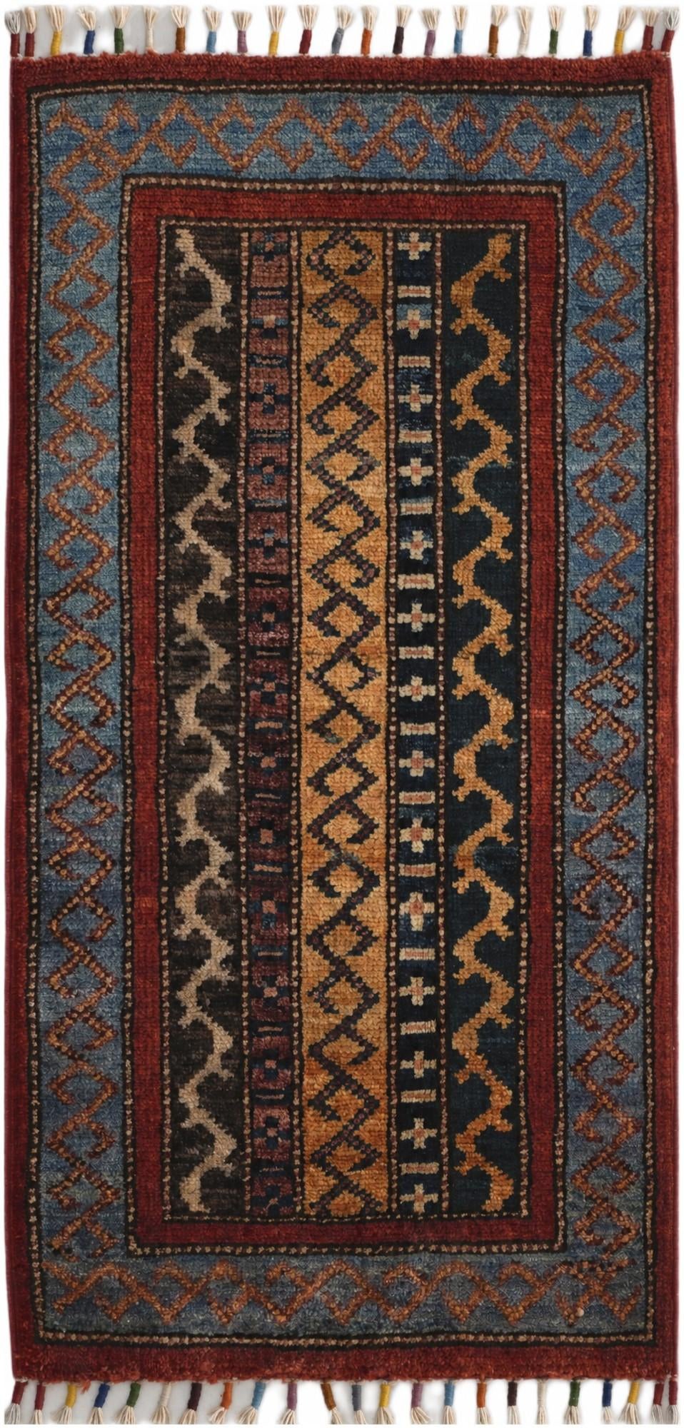 1' 7 x 3' 3 Hand Knotted Kazak Rug