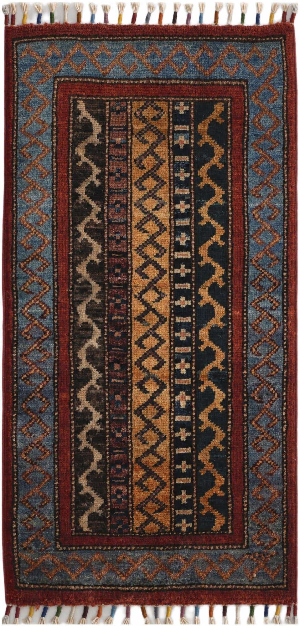 1' 7 x 3' 3 Hand Knotted Kazak Rug