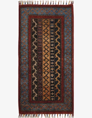 1' 7 x 3' 3 Hand Knotted Kazak Rug