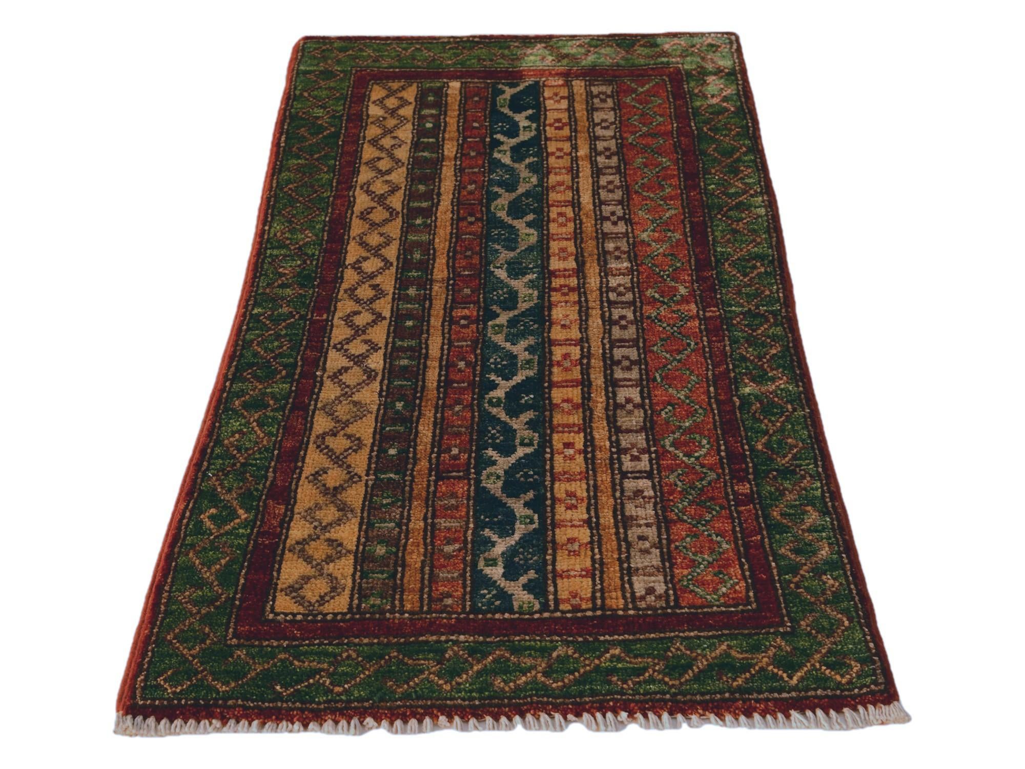 1' 7 x 3' 3 Hand Knotted Kazak Rug