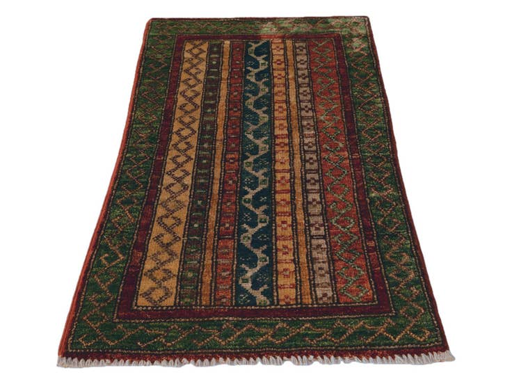 Detail image of 1' 7 x 3' 3 Hand Knotted Kazak Rug