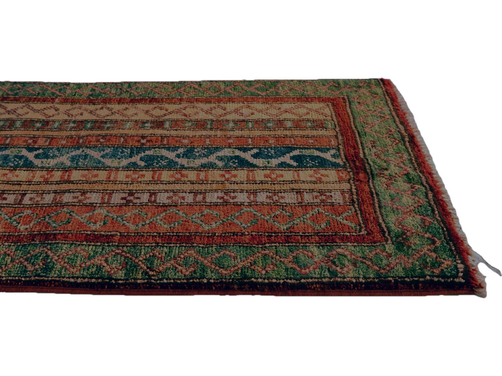 1' 7 x 3' 3 Hand Knotted Kazak Rug