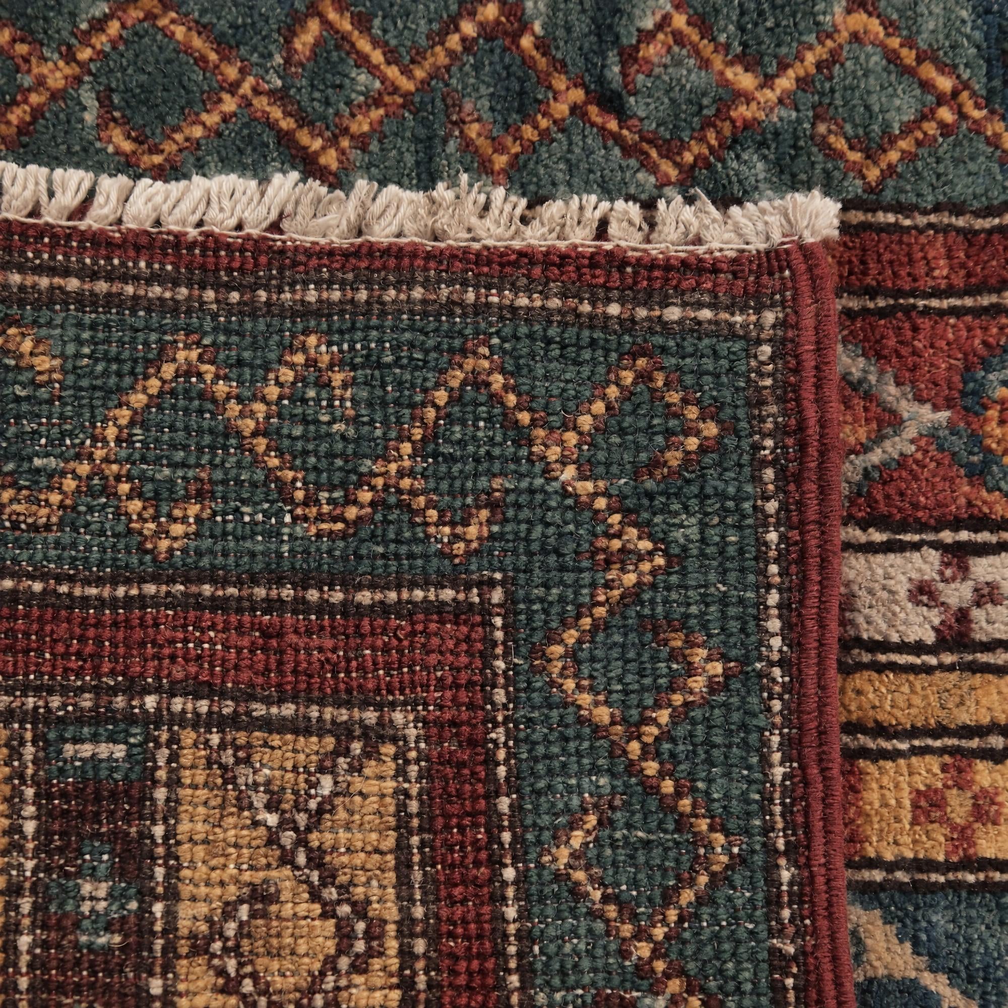 50cm x 100cm Hand Knotted Kazak Rug