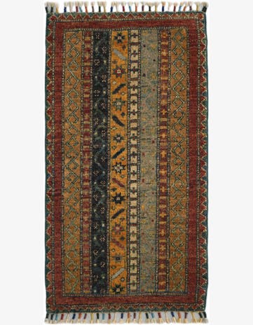 1' 7 x 3' 2 Hand Knotted Kazak Rug