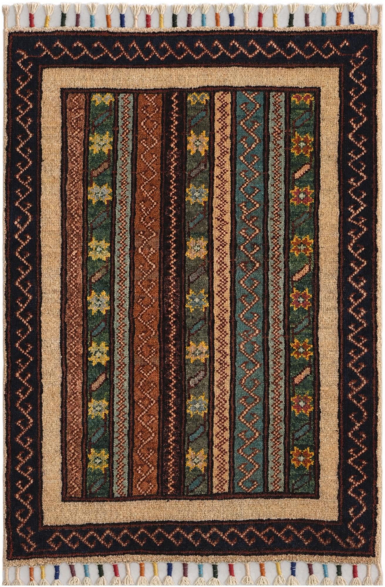 2' x 2' 11 Hand Knotted Kazak Rug
