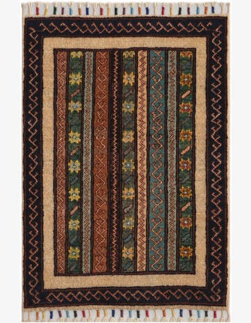 2' x 2' 11 Hand Knotted Kazak Rug