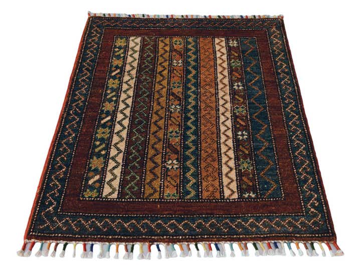2' x 2' 11 Hand Knotted Kazak Rug