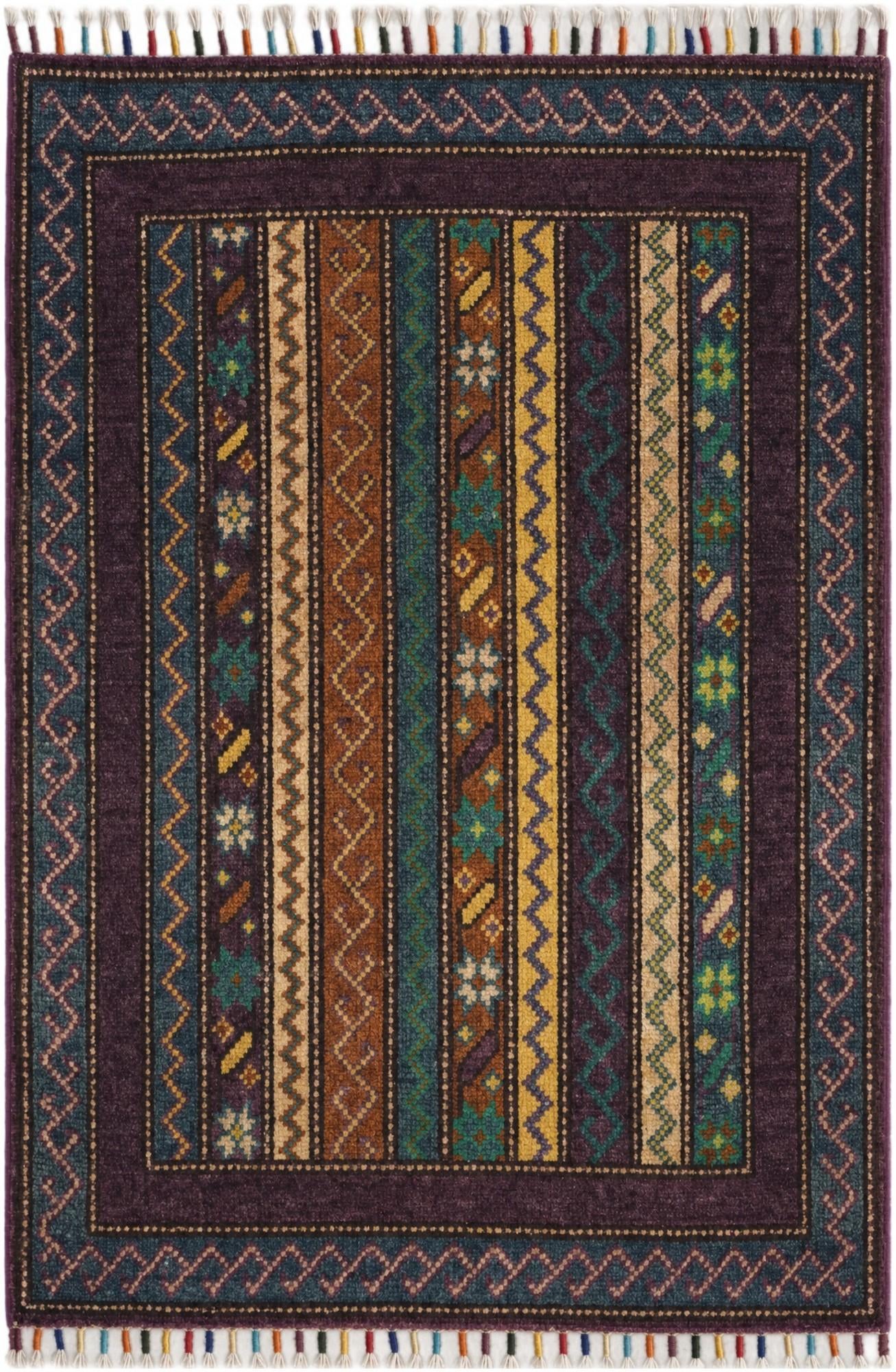 2' x 2' 11 Hand Knotted Kazak Rug