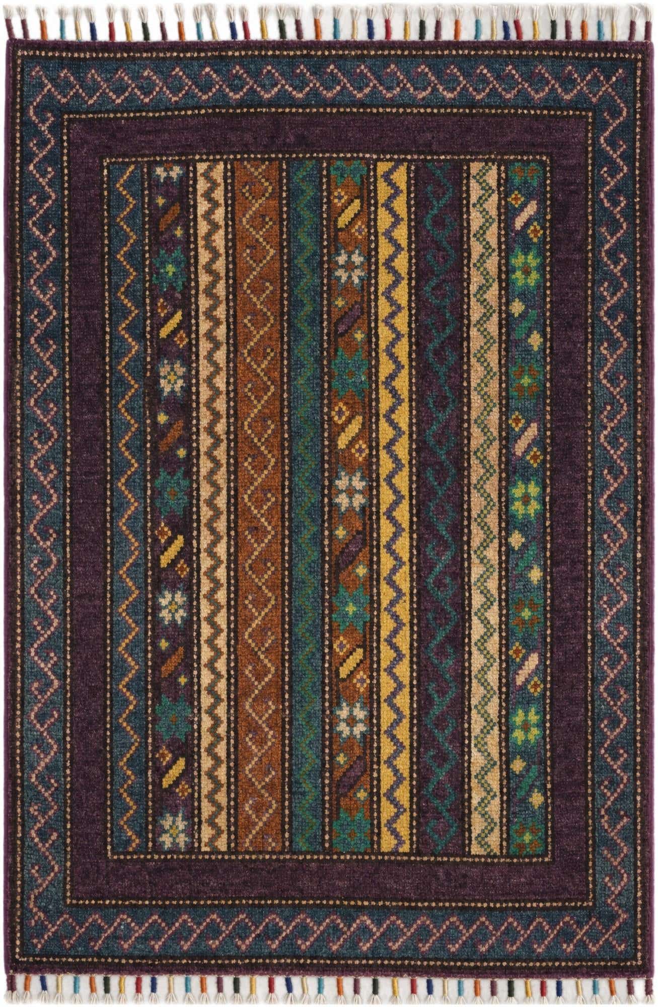 2' x 2' 11 Hand Knotted Kazak Rug