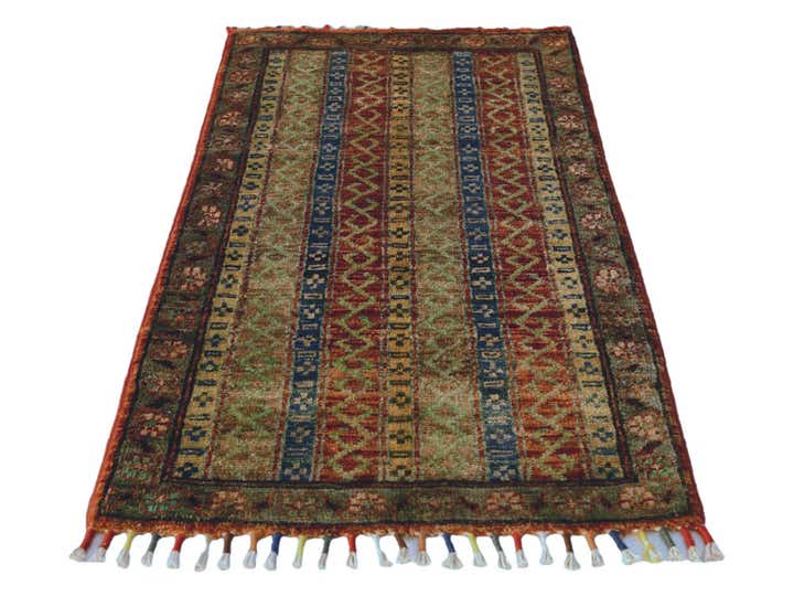 1' 8 x 3' 3 Hand Knotted Kazak Rug