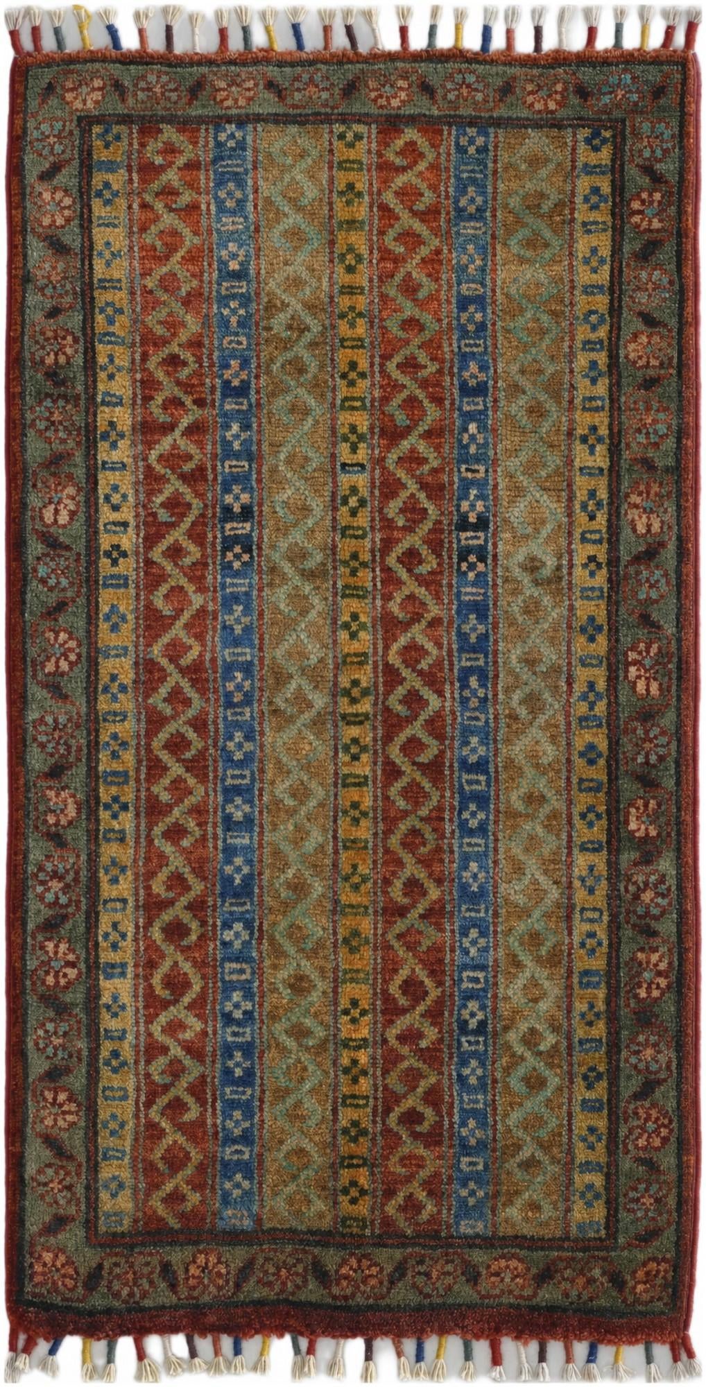 1' 8 x 3' 3 Hand Knotted Kazak Rug