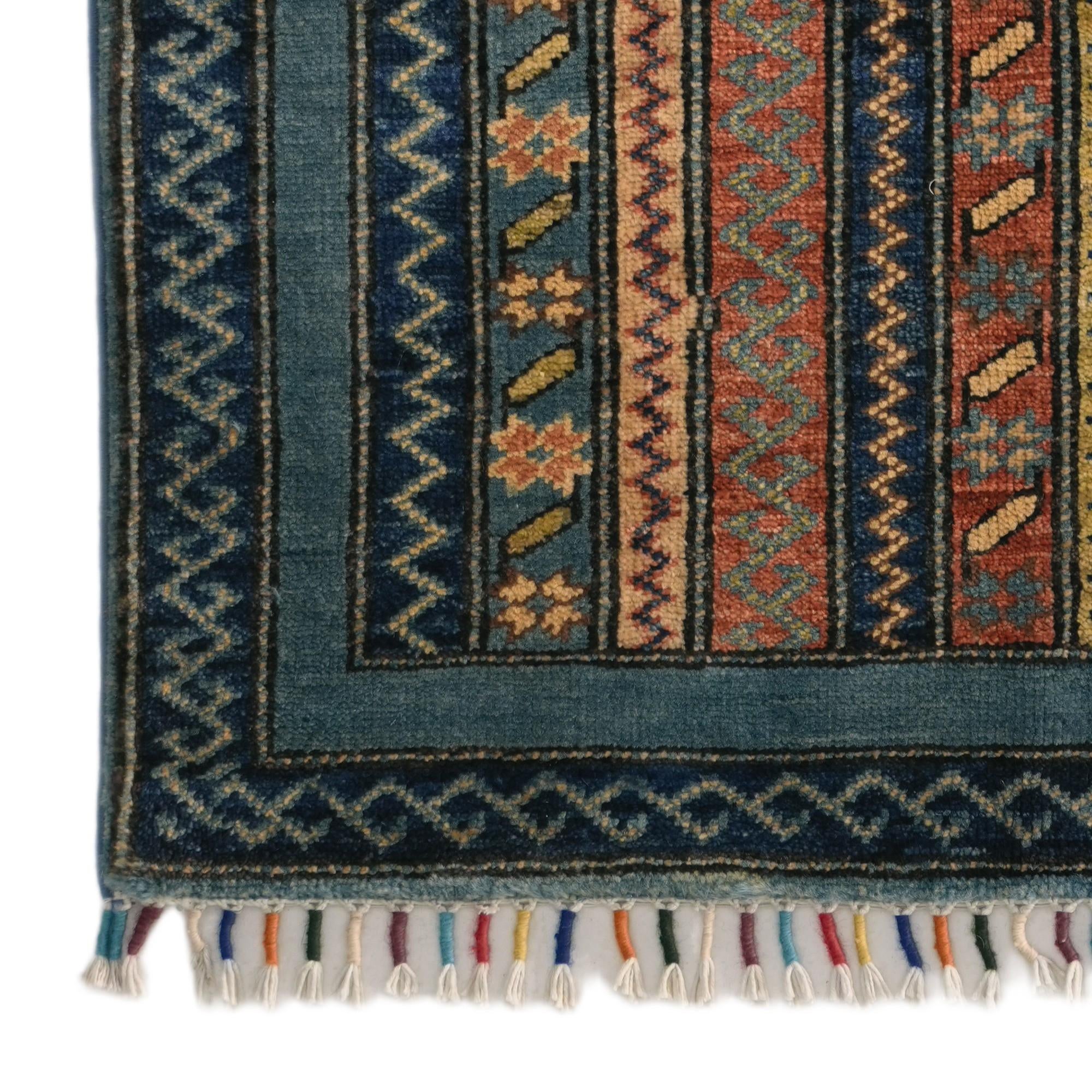 2' 1 x 2' 10 Hand Knotted Kazak Rug