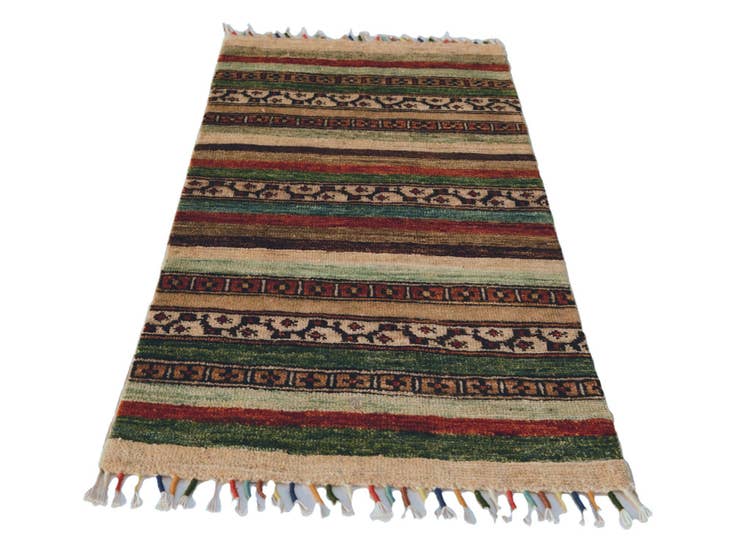 Detail image of 1' 8 x 3' 3 Hand Knotted Kazak Rug
