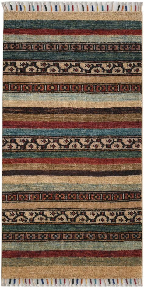 Detail image of 50cm x 100cm anudado a mano Kazak Alfombra