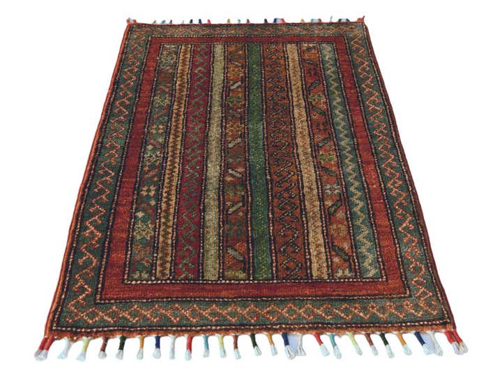 1' 10 x 3' Hand Knotted Kazak Rug