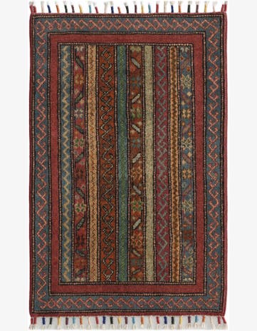 1' 10 x 3' Hand Knotted Kazak Rug
