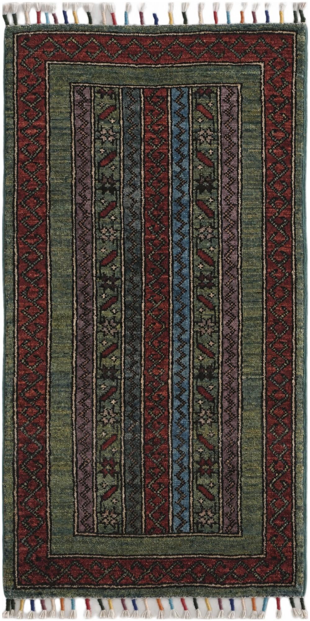 1' 8 x 3' 2 Hand Knotted Kazak Rug