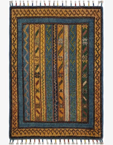 1' 10 x 2' 9 Hand Knotted Kazak Rug
