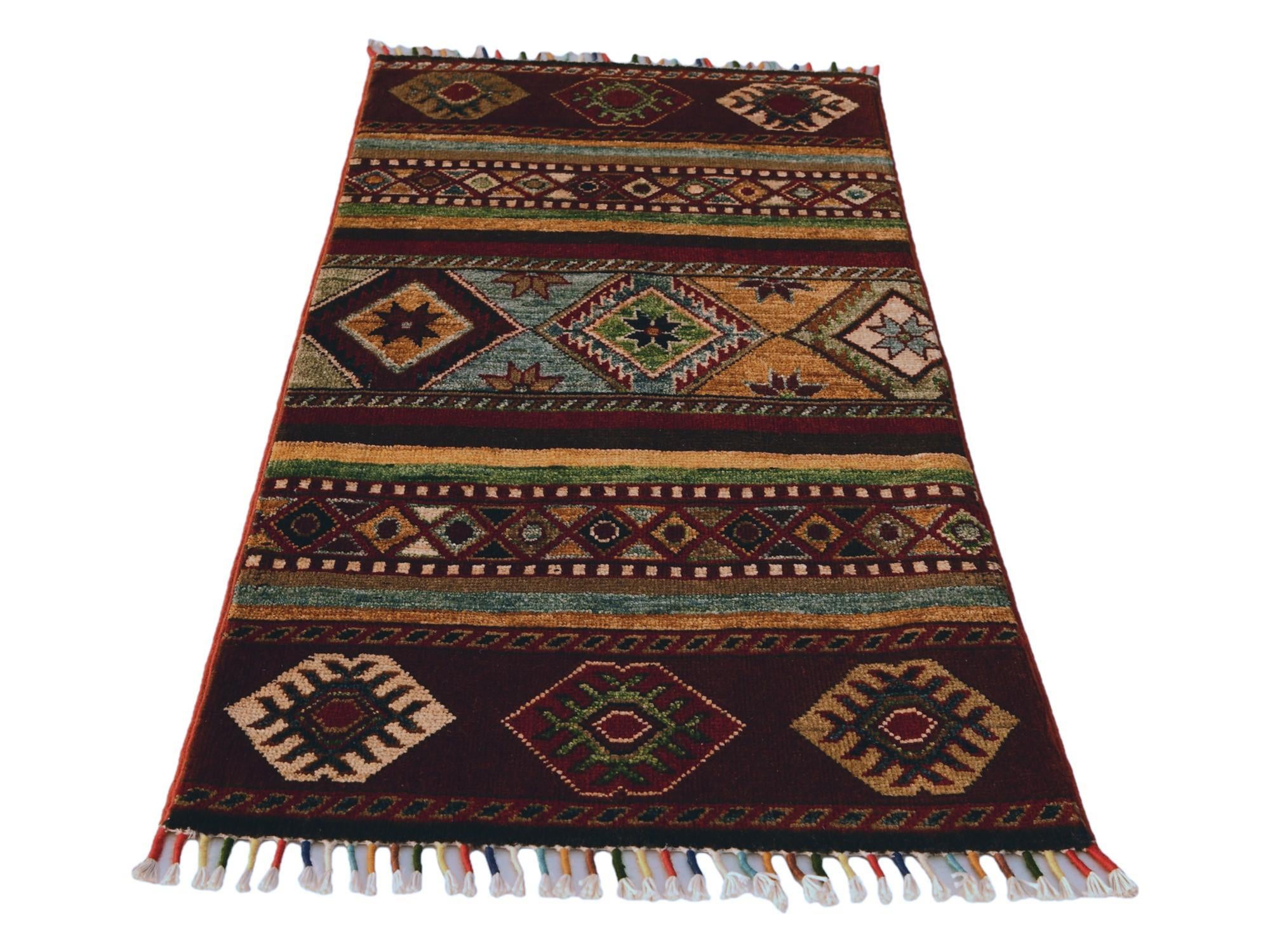 1' 10 x 3' 5 Hand Knotted Kazak Rug