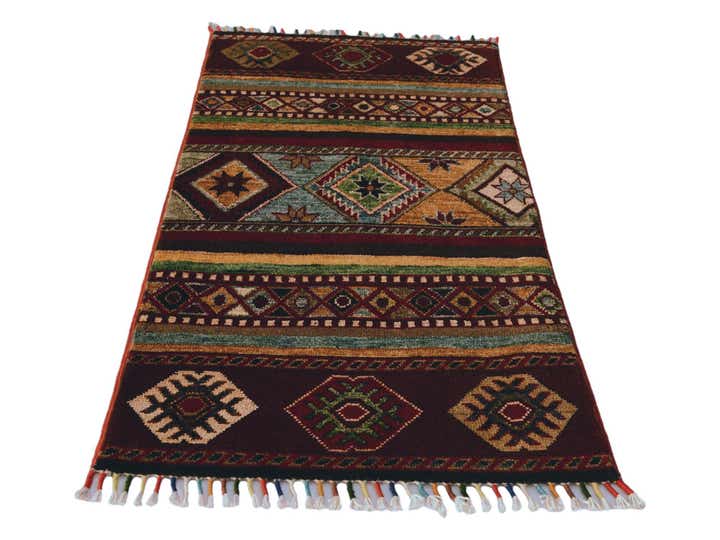 1' 10 x 3' 5 Hand Knotted Kazak Rug