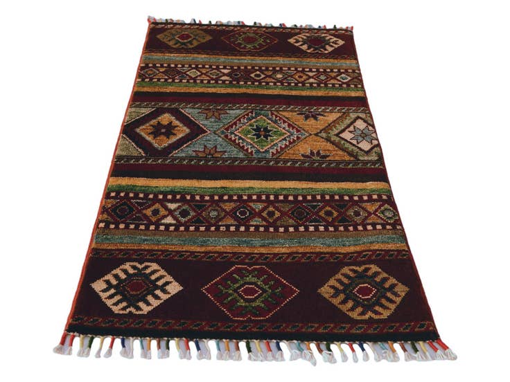 Detail image of 1' 10 x 3' 5 Hand Knotted Kazak Rug