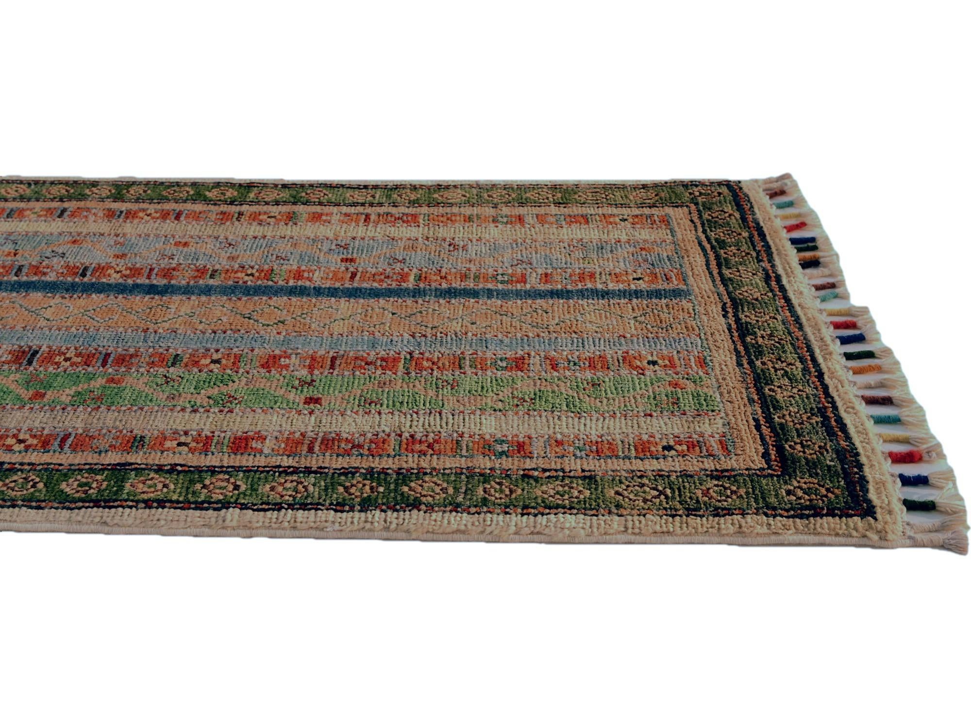 1' 8 x 3' 4 Hand Knotted Kazak Rug