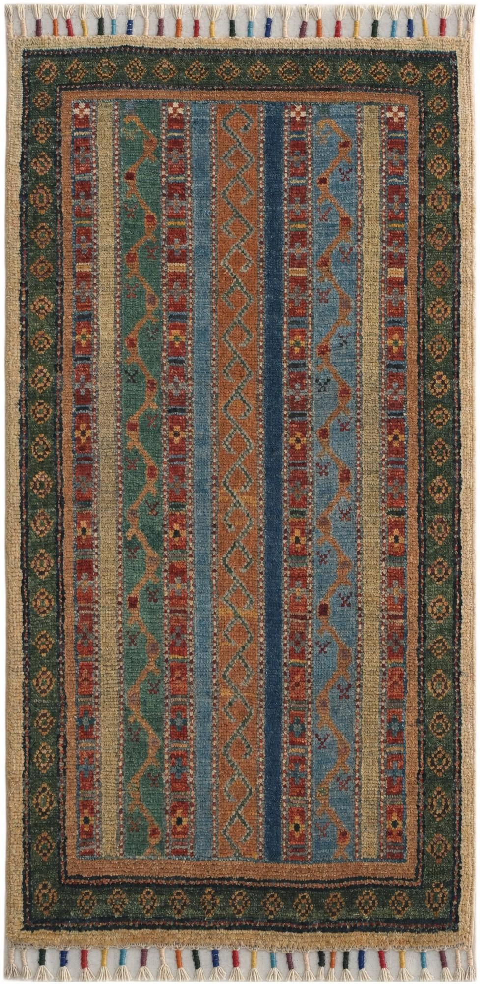 1' 8 x 3' 4 Hand Knotted Kazak Rug