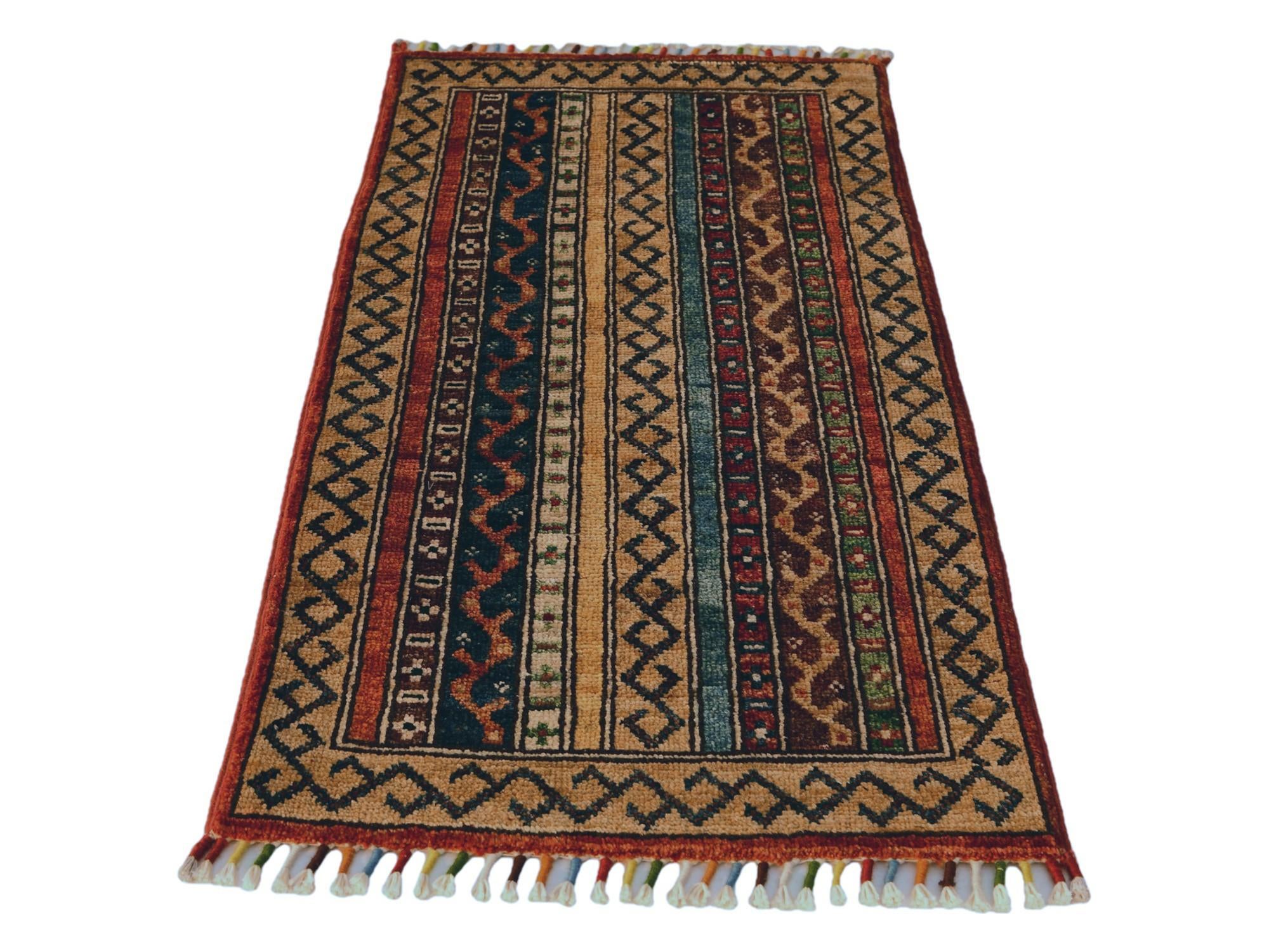 1' 8 x 3' 3 Hand Knotted Kazak Rug