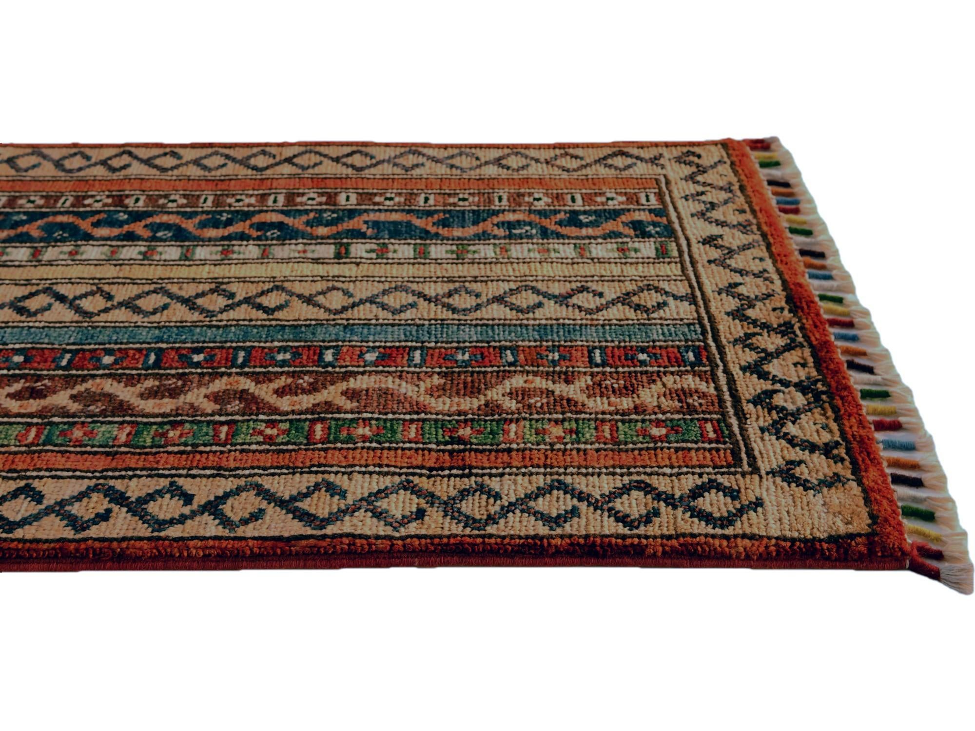 1' 8 x 3' 3 Hand Knotted Kazak Rug