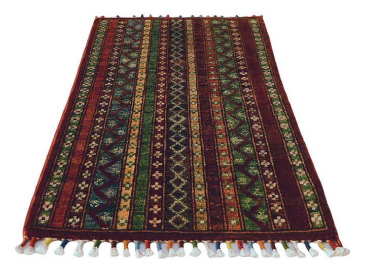 1' 8 x 3' 3 Hand Knotted Kazak Rug