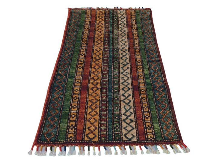 1' 7 x 3' 3 Hand Knotted Kazak Rug