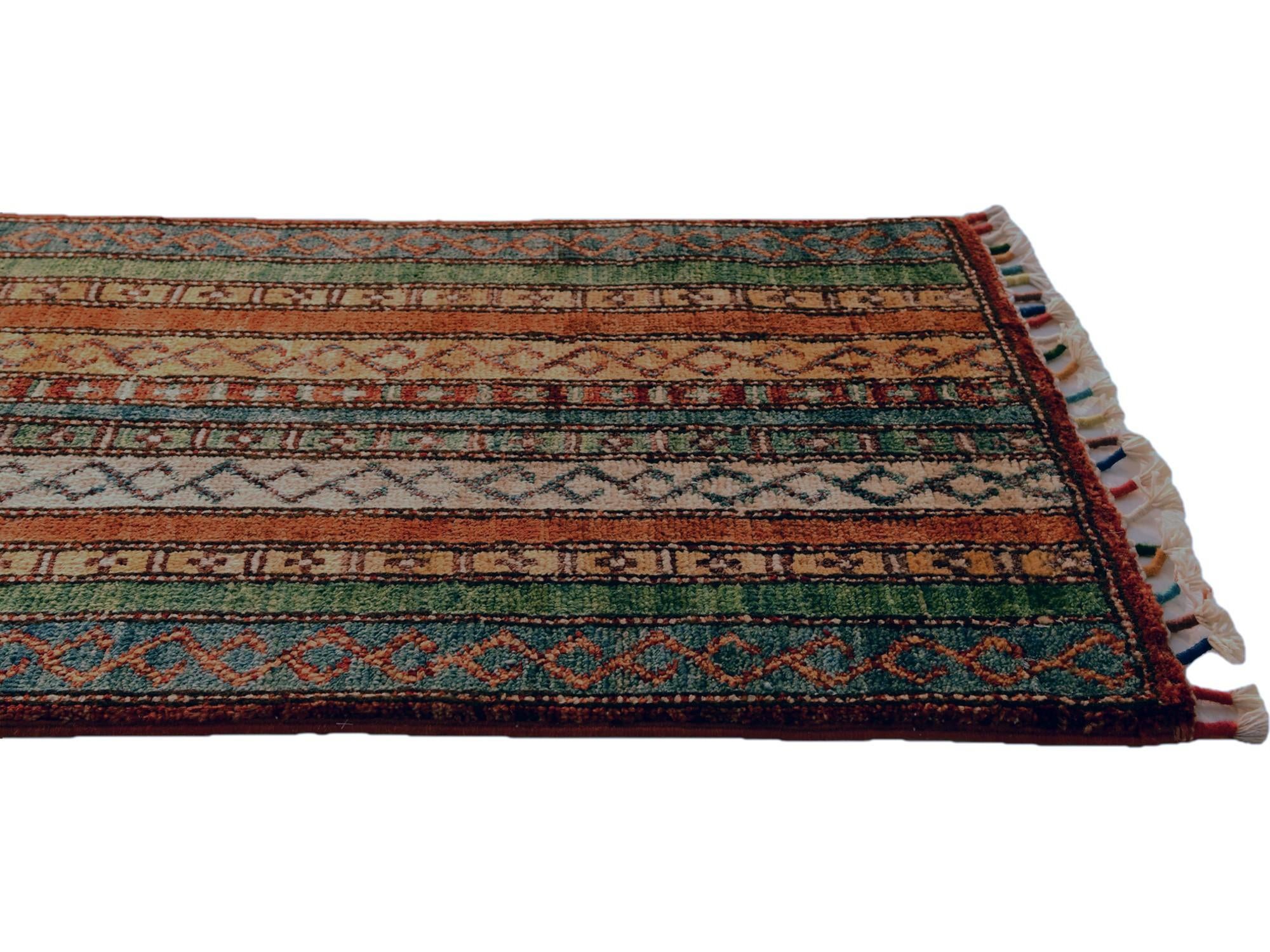 1' 7 x 3' 3 Hand Knotted Kazak Rug