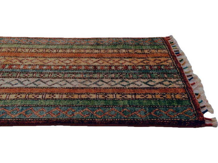 Detail image of 1' 7 x 3' 3 Hand Knotted Kazak Rug