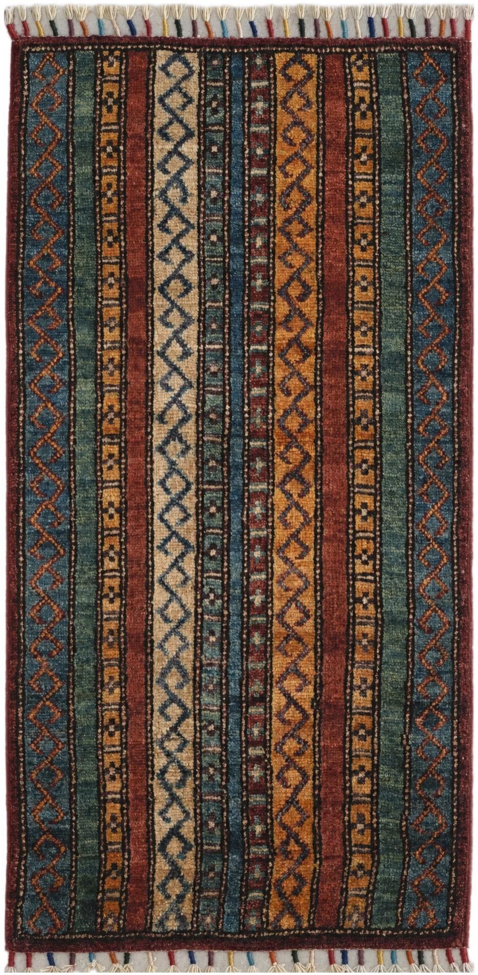 1' 7 x 3' 3 Hand Knotted Kazak Rug